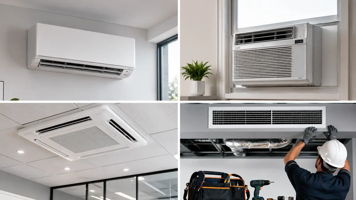 AC technician measuring a room before selecting the correct cooling capacity