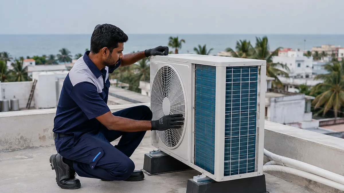 Split AC Installation in Villupuram by Turbo Cooling Solutions
