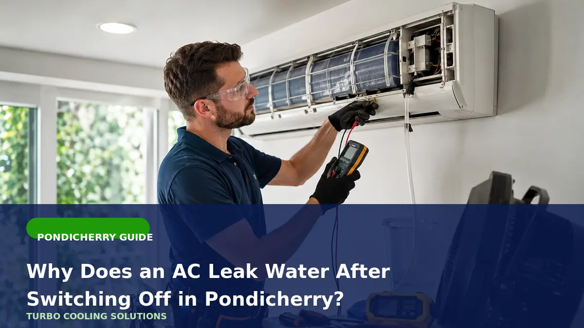 Why Does an AC Leak Water After Switching Off in Pondicherry? - Turbo Cooling Solutions local guide